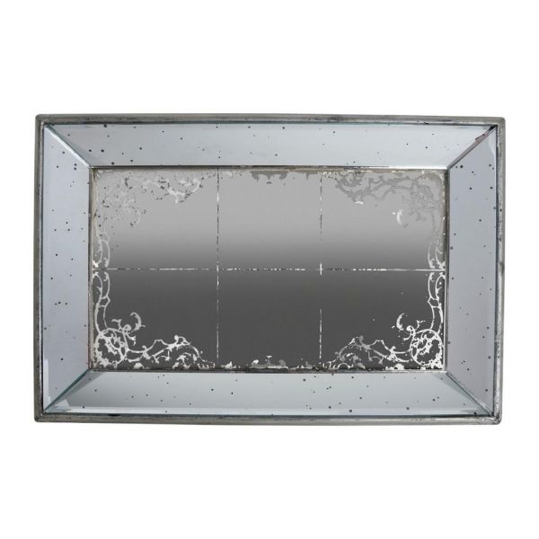 Поднос, TRAY BOIS MIROIR BRONZE PATINA 49X33 MDF+GLASS ,Cote Table ,Арт.: 36901