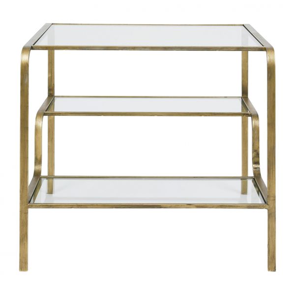 Столик приставной, SIDE TABLE ELUMINEA GOLD 60X60XH55CM IRON+GLASS ,Cote Table ,Арт.: 36902