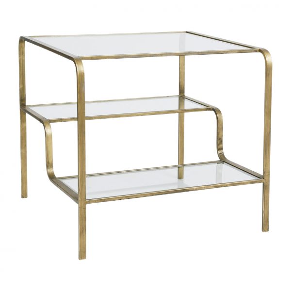 Столик приставной, SIDE TABLE ELUMINEA GOLD 60X60XH55CM IRON+GLASS ,Cote Table ,Арт.: 36902