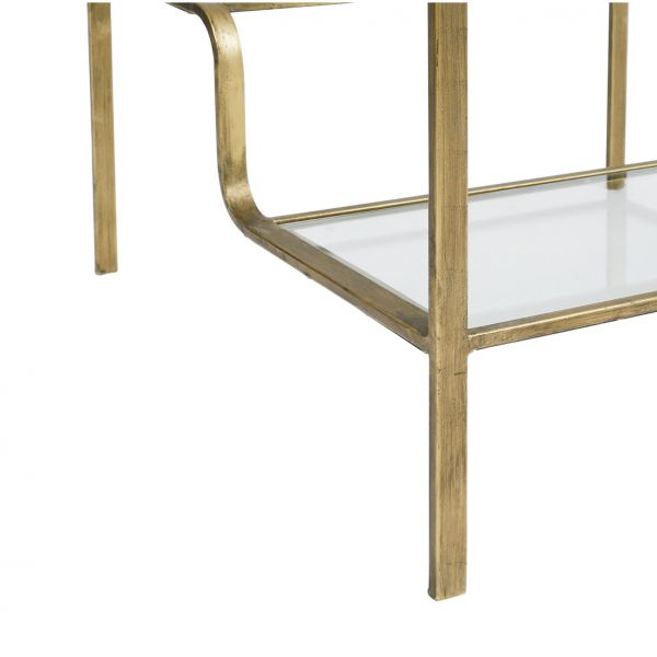 Столик приставной, SIDE TABLE ELUMINEA GOLD 60X60XH55CM IRON+GLASS ,Cote Table ,Арт.: 36902