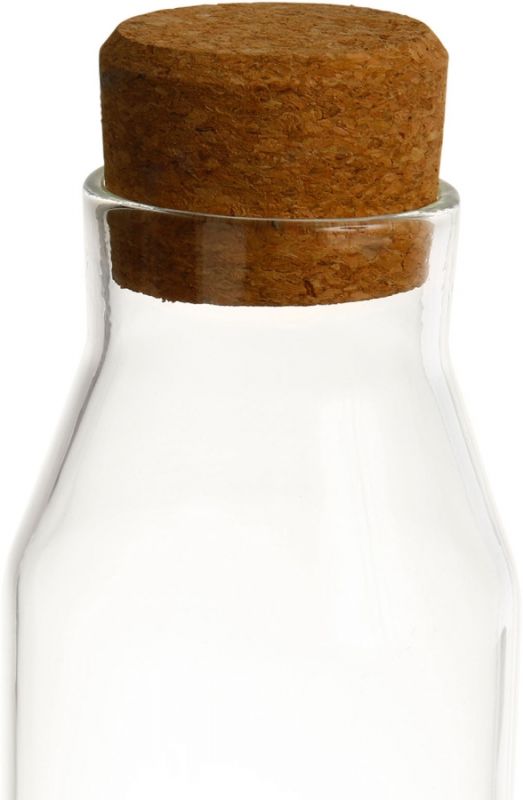 Бутылка, BOTTLE JUS W/CORK PAPILLE WHITE 1.1L BOROSILICATE ,Cote Table ,Арт.: 36923