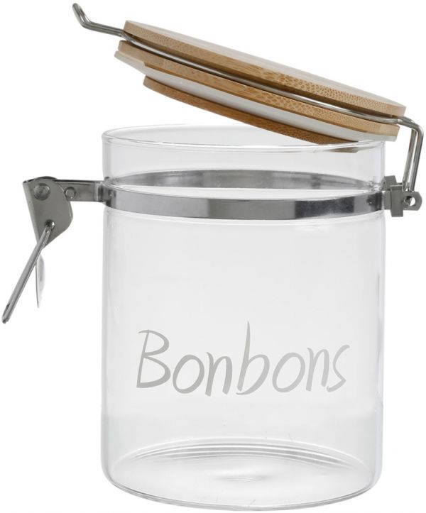 Банка с крышкой, JAR BONBON W/LID PAPILLE WHITE D10H13 BOROSILICATE ,Cote Table ,Арт.: 36925