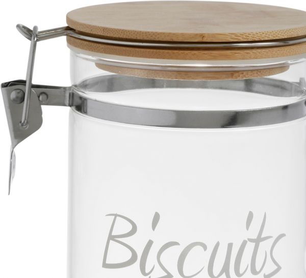 Банка с крышкой, JAR BISCUIT W/LID PAPILLE WHIT D10H13 BOROSILICATE ,Cote Table ,Арт.: 36926