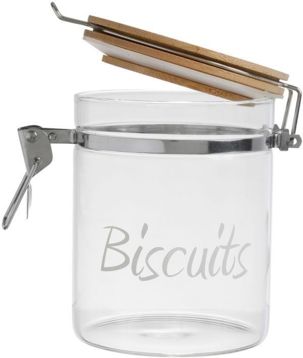 Банка с крышкой, JAR BISCUIT W/LID PAPILLE WHIT D10H13 BOROSILICATE ,Cote Table ,Арт.: 36926