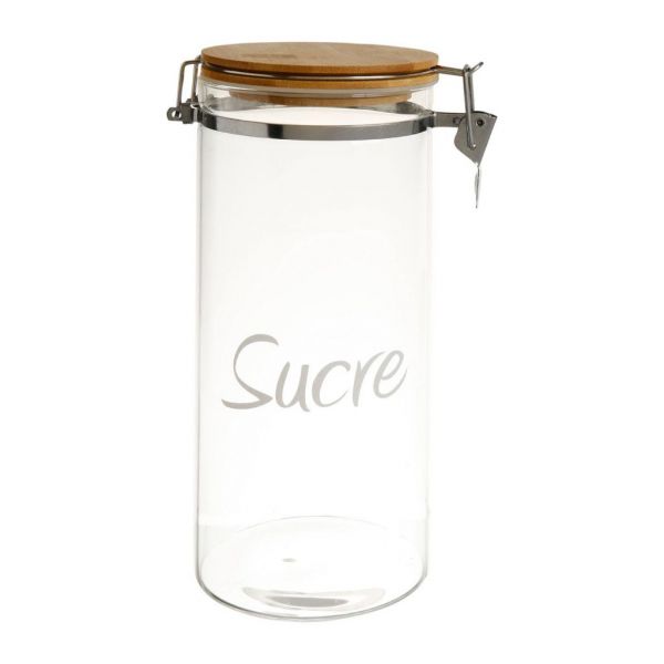 Банка с крышкой, JAR SUCRE W/LID PAPILLE WHITE H24CM BOROSILICATE ,Cote Table ,Арт.: 36928