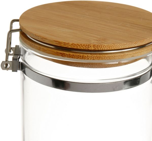 Банка с крышкой, JAR FARINE W/LID PAPILLE WHIT D10XH24 BOROSILICATE ,Cote Table ,Арт.: 36930