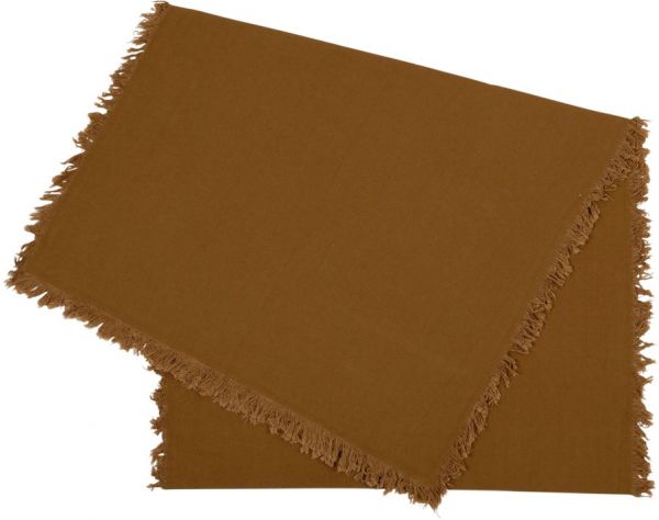 Дорожка на стол - Ранер,TABLE RUNNER NALIA BROWN TABACCO 160X50CM 100% хлопок ,Cote Table ,Арт.: 37027