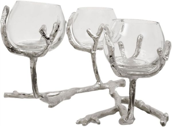 ПОДСВЕЧНИК CERF SLVER 29X28H18 GLASS+ALUMINIUM ,Cote Table ,Арт.: 37039