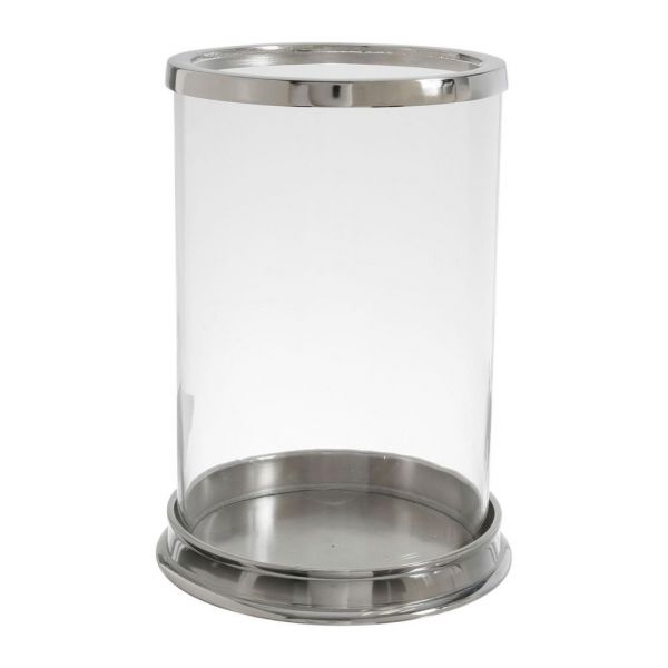 Подсвечник  ESNA SILVER D22.5XH31CM GLASS+ALUMINIUM ,Cote Table ,Арт.: 37041