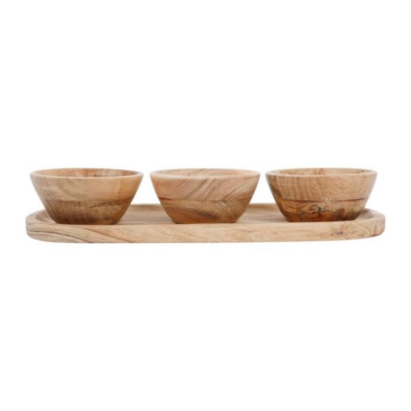 Салатник индивидуальный X3 W/TRAY DALBERT NAT 35X13+D11 ACACIA ,Cote Table ,Арт.: 37072