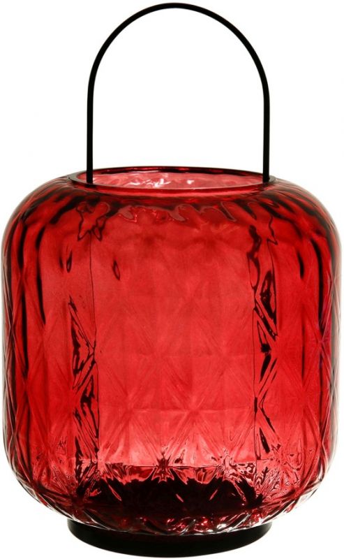 Фонарь - подсвечник PRISCA FUCHSIA D17XH27.5CM GLASS+METAL ,Cote Table ,Арт.: 37088