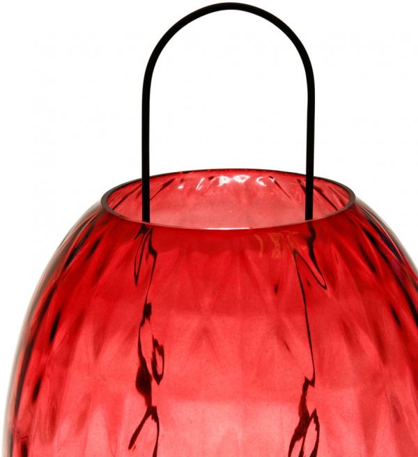 Фонарь - подсвечник PRISCA FUCHSIA D24XH42CM GLASS+METAL ,Cote Table ,Арт.: 37092