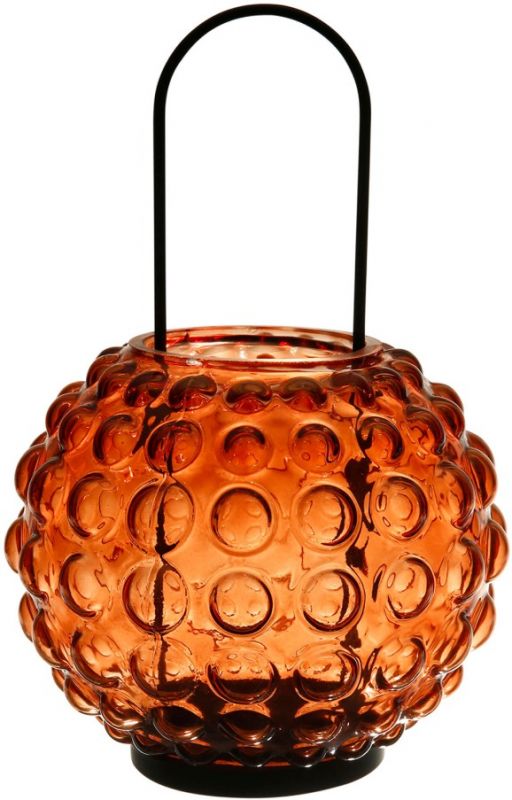 Фонарь - подсвечник SEPIA AMBER D18XH27CM GLASS+METAL ,Cote Table ,Арт.: 37094