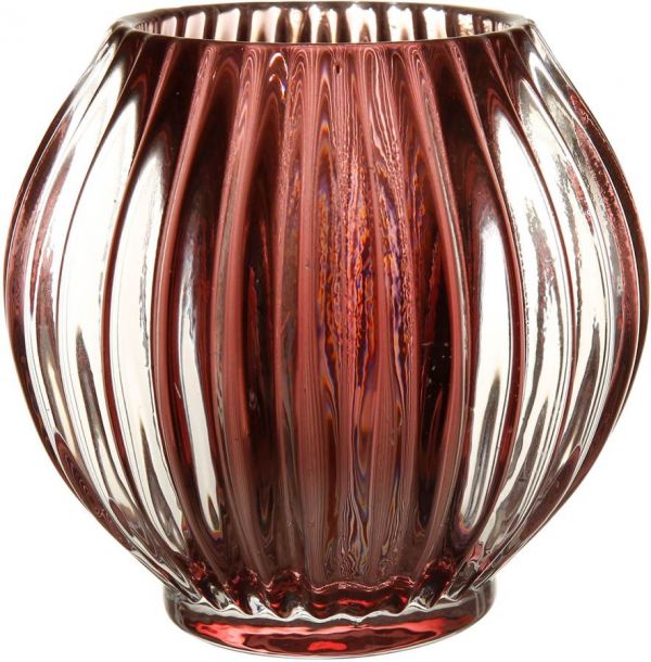 Подсвечник  PRISCA FUCHSIA D9XH8.5CM GLASS ,Cote Table ,Арт.: 37099