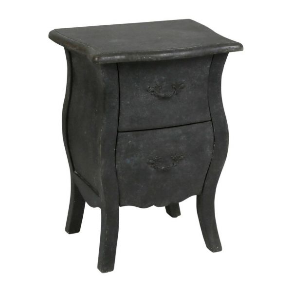 Столик приставной BED SIDE TABLE 2DR MERANO BLACK 51.5X40H70 PINE+MDF ,Cote Table ,Арт.: 37117