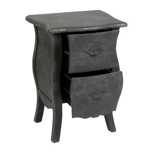 Столик приставной BED SIDE TABLE 2DR MERANO BLACK 51.5X40H70 PINE+MDF ,Cote Table ,Арт.: 37117