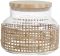 Банка с крышкой, JAR WITH LID CAP NATURAL D12XH10.5CM GLASS+CANE ,Cote Table ,Арт.: 37173