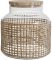 Банка с крышкой, JAR WITH LID CAP NATURAL D15.5XH16.5CM GLASS+CANE ,Cote Table ,Арт.: 37174
