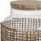 Банка с крышкой, JAR WITH LID CAP NATURAL D15.5XH16.5CM GLASS+CANE ,Cote Table ,Арт.: 37174