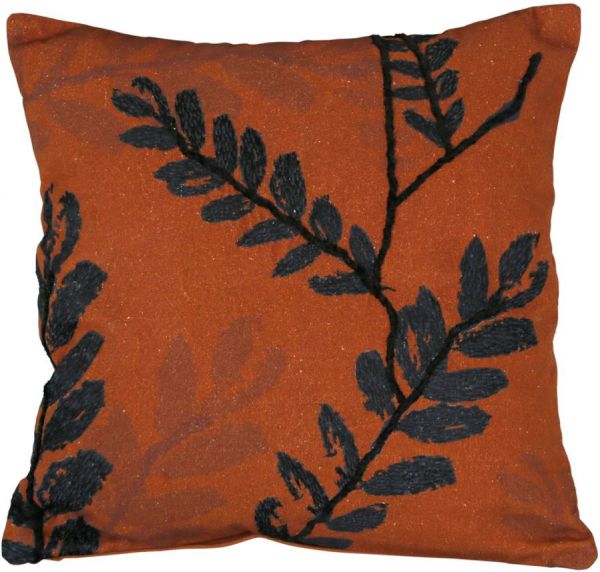 Подушка декоративная, CUSHION COVER ELYAH TERRACOTTA+BLACK 45X45 100% хлопок ,Cote Table ,Арт.: 37182