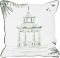 Подушка декоративная, CUSHION COVER PAGODE WHITE+GREEN 45X45 100% хлопок ,Cote Table ,Арт.: 37184