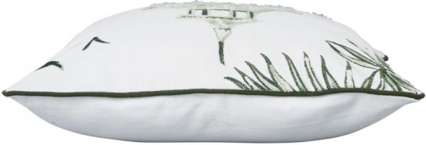 Подушка декоративная, CUSHION COVER PAGODE WHITE+GREEN 45X45 100% хлопок ,Cote Table ,Арт.: 37184