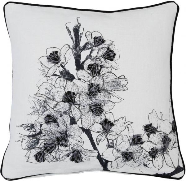 Подушка декоративная, CUSHION COVER CERISIER WHITE+BLACK 45X45 100% хлопок ,Cote Table ,Арт.: 37189