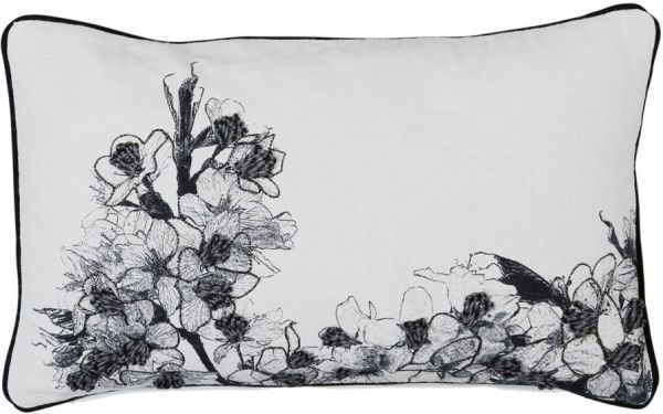 Подушка декоративная, CUSHION COVER CERISIER WHITE+BLACK 50X30 100% хлопок ,Cote Table ,Арт.: 37190