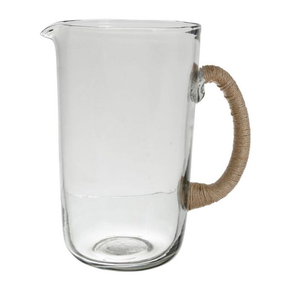 Кувшин, JUGLORENA CLEAR 1.5L-18X12XH20.5CM GLASS+JUTE ,Cote Table ,Арт.: 37195