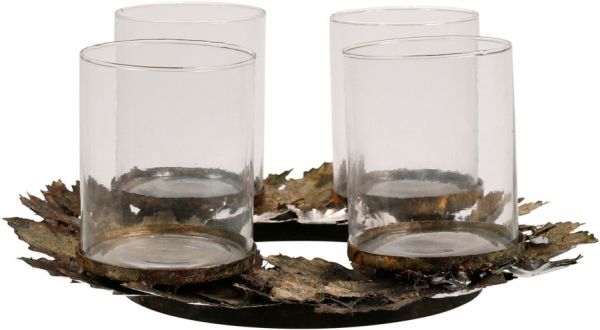 ПОДСВЕЧНИК EROSION GOLD D47XH17CM IRON+GLASS ,Cote Table ,Арт.: 37227