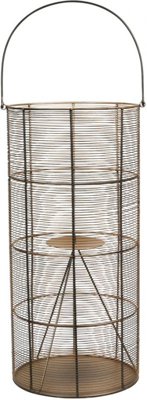Фонарь - подсвечник ALCYONE BLACK+GOLD D33XH72CM IRON ,Cote Table ,Арт.: 37233