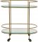 Столик сервировочный на колесиках, TROLLEY LARDECO GOLD 78X48.5XH82CM IRON+GLASS ,Cote Table ,Арт.: 37236