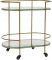 Столик сервировочный на колесиках, TROLLEY LARDECO GOLD 78X48.5XH82CM IRON+GLASS ,Cote Table ,Арт.: 37236