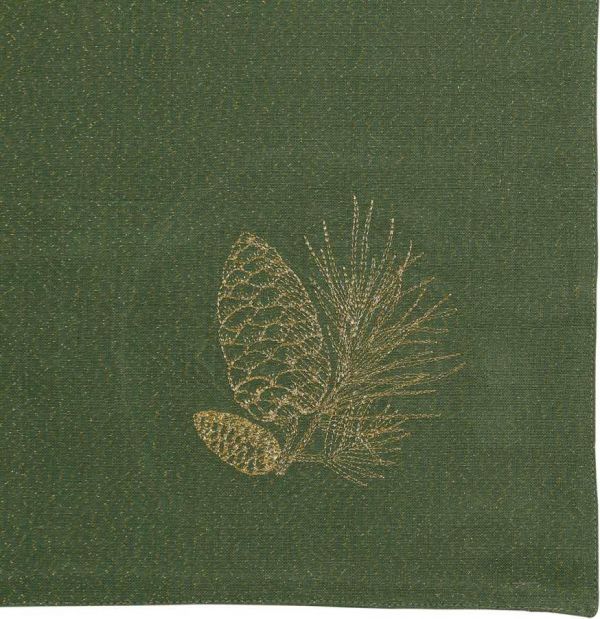 Салфетка подстановочная, PLACEMAT EPICEA DARK GREEN+GOLD 50X38 100% хлопок+LUREX ,Cote Table ,Арт.: 37286