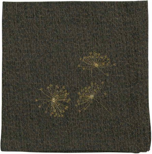 Салфетка, NAPKIN ASTERALE DARK GREY+GOLD 40X40 100% хлопок+LUREX ,Cote Table ,Арт.: 37297