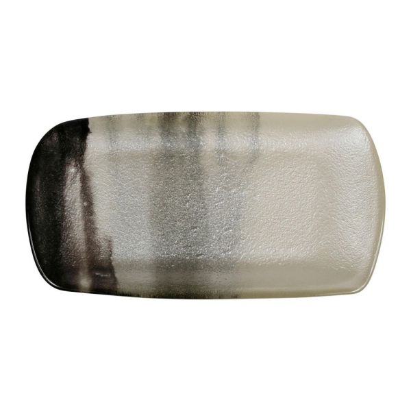 Блюдо прямоугольное GRANIT PEARLY+BLACK 28X14CM GLASS ,Cote Table ,Арт.: 37307