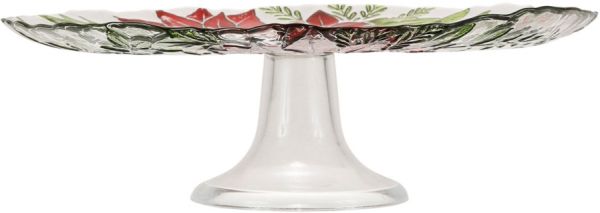 ТОРТНИЦА ROSE-NOEL RED+GREEN D32X11 GLASS ,Cote Table ,Арт.: 37320