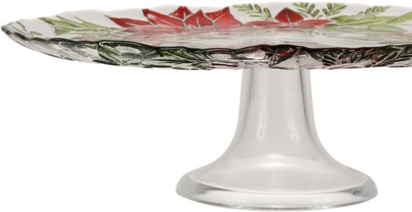 ТОРТНИЦА ROSE-NOEL RED+GREEN D32X11 GLASS ,Cote Table ,Арт.: 37320