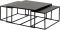 Кофейный столик, COFFEE TABLE X3 FELIA BLACK 82XH42+74XH38 ALU+IRON ,Cote Table ,Арт.: 37337 Кофейный столик, COFFEE TABLE X3 FELIA BLACK 82XH42+74XH38 ALU+IRON ,Cote Table ,Арт.: 37337