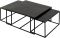 Кофейный столик, COFFEE TABLE X3 FELIA BLACK 82XH42+74XH38 ALU+IRON ,Cote Table ,Арт.: 37337 Кофейный столик, COFFEE TABLE X3 FELIA BLACK 82XH42+74XH38 ALU+IRON ,Cote Table ,Арт.: 37337