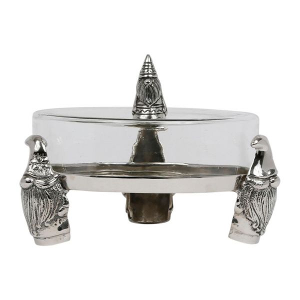 Клош , блюдо с крышкой HIVER SILVER GREY Д28XВ23CM GLASS+ALUMINIUM ,Cote Table ,Арт.: 37341