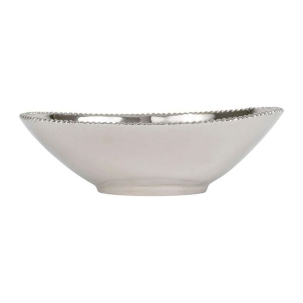 Блюдо овальное GORTYNE SILVER GREY 33X25CM ALUMINIUM ,Cote Table ,Арт.: 37350