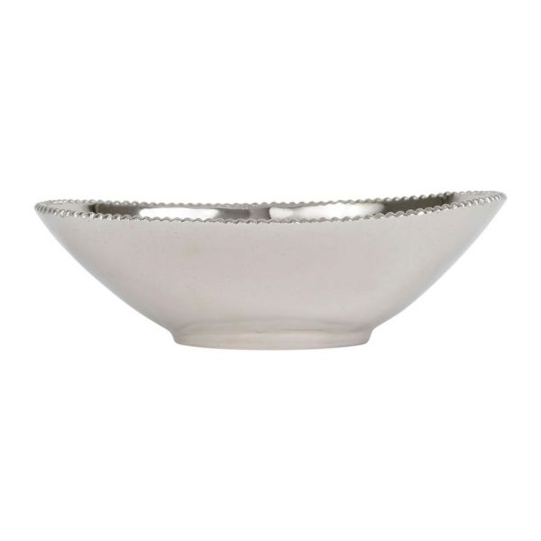 Блюдо овальное GORTYNE SILVER GREY 33X25CM ALUMINIUM ,Cote Table ,Арт.: 37350