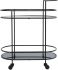 Столик-тележка сервировочный на колесиках, TROLLEY LARDECO BLACK+SMOKED 72X44H84CM IRON+GLASS ,Cote Table ,Арт.: 37351 Столик-тележка сервировочный на колесиках, TROLLEY LARDECO BLACK+SMOKED 72X44H84CM IRON+GLASS ,Cote Table ,Арт.: 37351