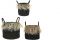 Набор корзин 3 шт.,  BIAK BLACK D36/29/25 SEAGRASS+JUTE ,Cote Table ,Арт.: 37372