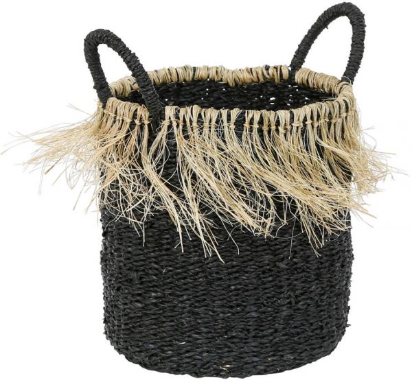 Набор корзин 3 шт.,  BIAK BLACK D36/29/25 SEAGRASS+JUTE ,Cote Table ,Арт.: 37372