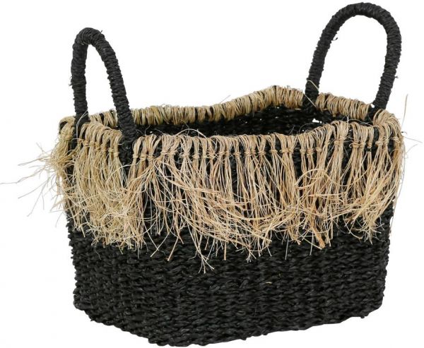 Набор корзин 3 шт.,  BIAK BLACK H40/H35/H30CM SEAGRASS+JUTE ,Cote Table ,Арт.: 37373