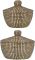 Набор корзин круглых 2шт., SERAM NAT+BLACK H24/H22CM SEAGRASS ,Cote Table ,Арт.: 37377
