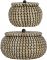 Набор корзин круглых 2шт., SERAM NAT+BLACK H15/H10CM SEAGRASS ,Cote Table ,Арт.: 37378