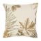 Подушка декоративная 45X45 см., бежевая с листьями, Бархат, Cote Table Подушка декоративная 45X45 см., бежевая с листьями, Бархат, Cote Table